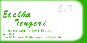 etelka tengeri business card